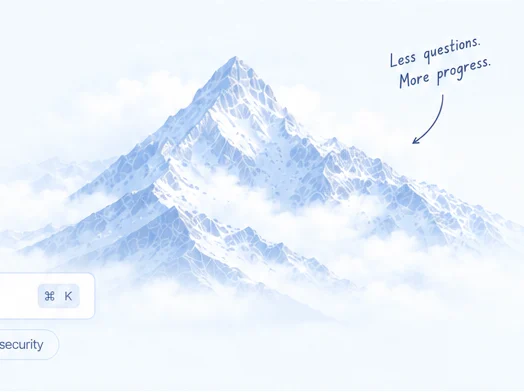 Snowy mountain illustration with a handwritten note about making progress